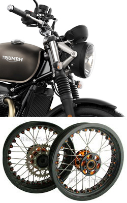 Kineo Wire Spoked Tubeless Wheels for Triumph Street Twin 900 2019> onwards