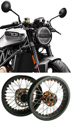 Kineo Wire Spoked Tubeless Wheels for Husqvarna Vitpilen 701 2018> Onwards