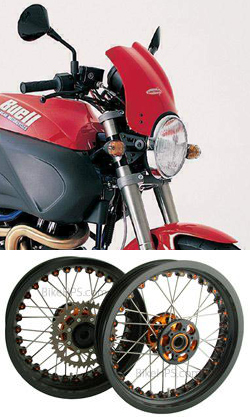 Kineo Wire Spoked Tubeless Wheels for Buell X1 1200 Lightning 1999-2002