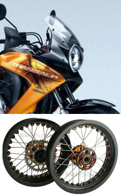 Kineo Wire Spoked Tubeless Wheels for Honda XL700V Transalp 2007-2013