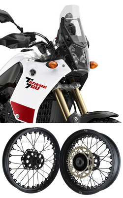 Kineo Wire Spoked Tubeless Wheels for Yamaha XTZ700 Tenere 700 (XTZ690) (inc. World Raid & Rally editions) 2019> onwards