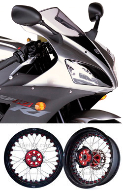 Kineo Wire Spoked Tubeless Wheels for Yamaha YZF-R1 1998-2003