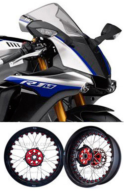 Kineo Wire Spoked Wheels for Yamaha YZF-R1 & YZF-R1M 2015> onwards 