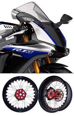 Kineo Wire Spoked Tubeless Wheels for Yamaha YZF-R1 & YZF-R1M 2015> onwards
