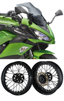 Kineo Wire Spoked Tubeless Wheels for Kawasaki Z1000SX 2011-2019