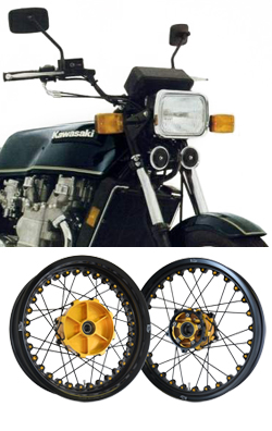Kineo Wire Spoked Tubeless Wheels for Kawasaki Z1300 (KZ1300) 1979-1989
