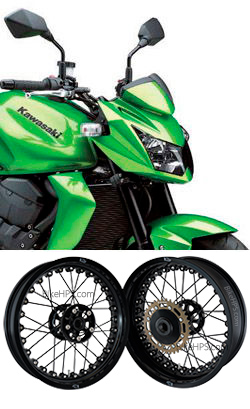Kineo Wire Spoked Tubeless Wheels for Kawasaki Z750 2003-2012