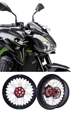 Kineo Wire Spoked Tubeless Wheels for Kawasaki Z900 2017> onwards