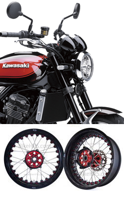 Kineo Wire Spoked Tubeless Wheels for Kawasaki Z900RS (including Cafe model) 2018> onwards