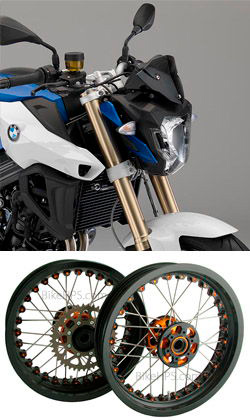 Kineo Wire Spoked Tubeless Wheels for BMW F800R 2015> onwards 