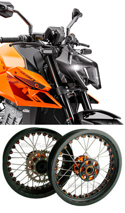 Kineo Wire Spoked Tubeless Wheels for KTM 990 Duke 2024> onwards 