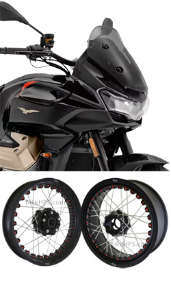 Kineo Wire Spoked Tubeless Wheels for Kineo Spoked Wheels Moto Guzzi V100 Mandello 2023> onwards 