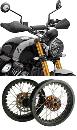 Kineo Wire Spoked Tubeless Wheels for Triumph Scrambler 400 X 2024> onwards