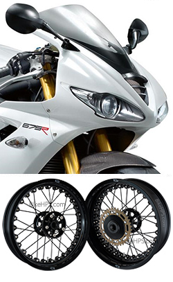 Kineo Wire Spoked Tubeless Wheels for Triumph Daytona 675 & 675R 2013> onwards 