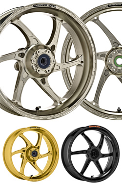 OZ Gass RS-A Forged Aluminium Wheels for Kawasaki Motorcycles (Pair) 