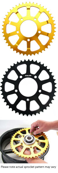 Talon Rear Sprocket for Norton 961 Commando with BST Carbon Fibre Motorcycle Wheels (Gold) 