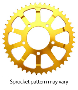 Talon Rear Sprocket for Rotobox Carbon Fibre Motorcycle Wheels (Gold) 