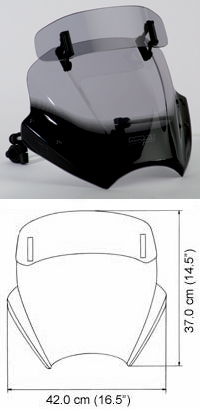 MRA BMW R1200R 2015> onwards Universal Vario Touring Screen for Unfaired Bikes 