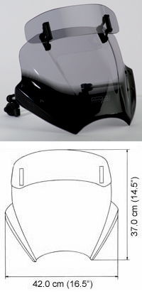 MRA BMW R1200R 2015> onwards Universal Vario Touring Screen for Unfaired Bikes