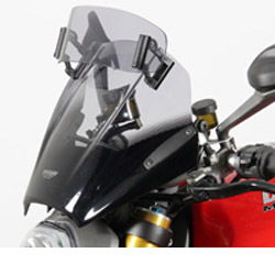 MRA Ducati Monster 821 2014> onwards Vario Touring Screen for Unfaired Bikes 