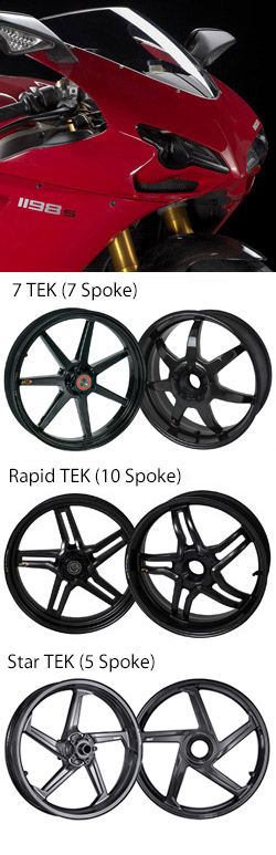 BST Carbon Fibre Wheels for Ducati 1198 & 1198S 2009-2011 - Road & Race