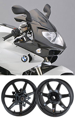 BST Carbon Fibre 7 Spoke Panther TEK Motorcycle Wheels for BMW HP2 Sport 2008> onwards - Road & Race 