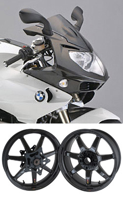 BST Carbon Fibre 7 Spoke Panther TEK Motorcycle Wheels for BMW HP2 Sport 2008> onwards - Road & Race