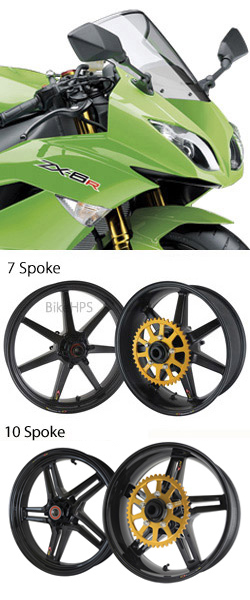 BST Carbon Fibre Wheels for Kawasaki ZX-6R C1> 2005> onwards - Road & Race 