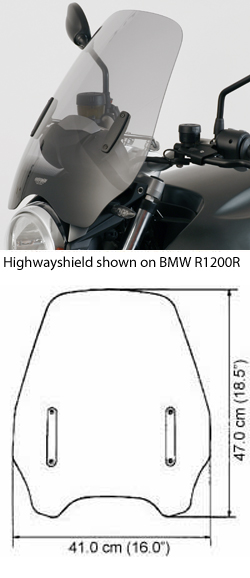 MRA Highwayshield For Unfaired Bikes (HI) 