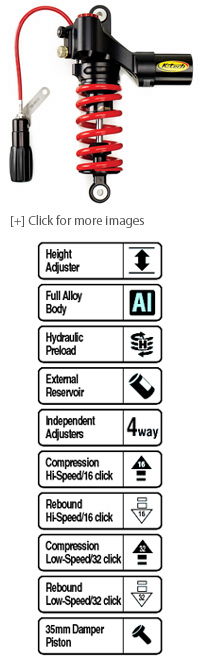 K-Tech 35DDS Pro Motorcycle Rear Shock Absorber for Honda 