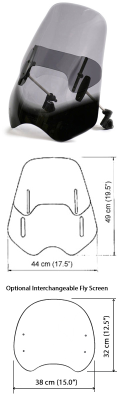 MRA Triumph Bonneville (All models) Universal Vario Screen For Unfaired Bikes (VNB)