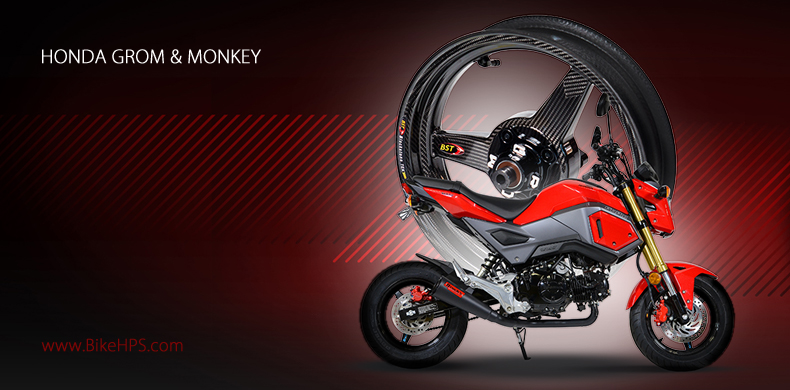 BST Carbon Fibre Wheels Honda MSX125 Grom and Monkey 125