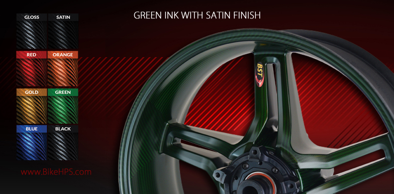 BST Carbon Fibre Wheels Satin Green