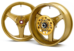 Dymag TT3 Magnesium 3 Spoke Wheels Gold