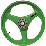 dymag magnesium motorbike wheel green