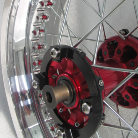 Kineo Silver Wheel with Red Hub