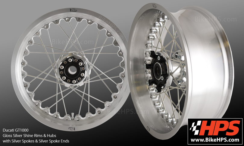 Ducati GT1000 Kineo Wheels in Gloss Silver Shine