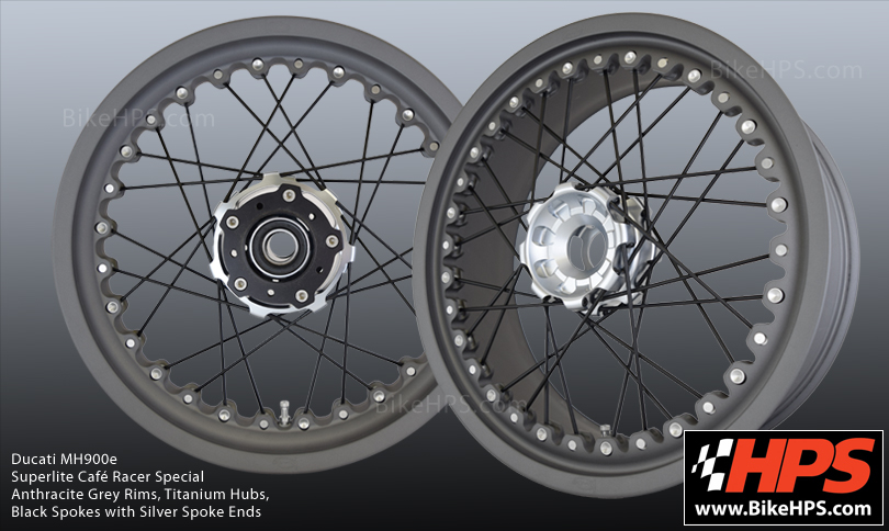 Ducati MH900e Kineo Spoked Wheels Anthracite Grey, Titanium, Black & Silver
