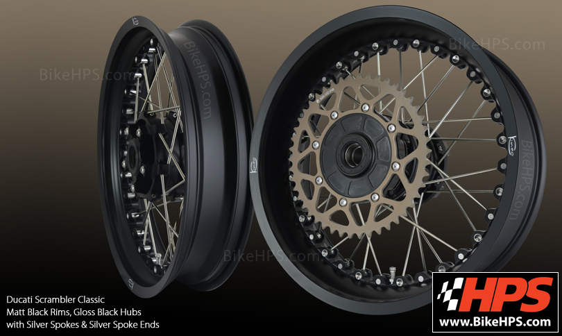 Ducati Scrambler Classic Kineo Wheels Black Silver