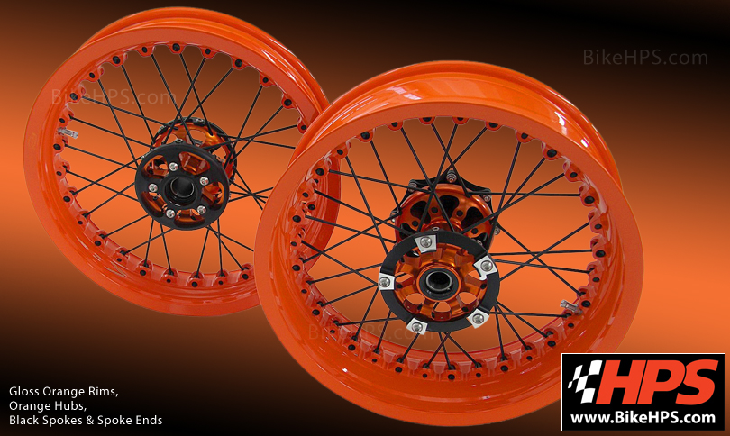 Kineo Wheel Gloss Orange and Black