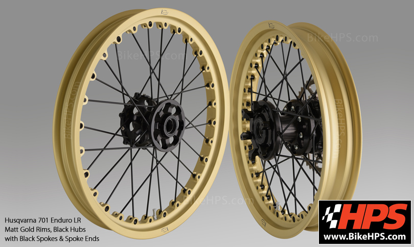 Kineo Wheels for Husqvarna 701 Enduro LR - Matt Gold & Black