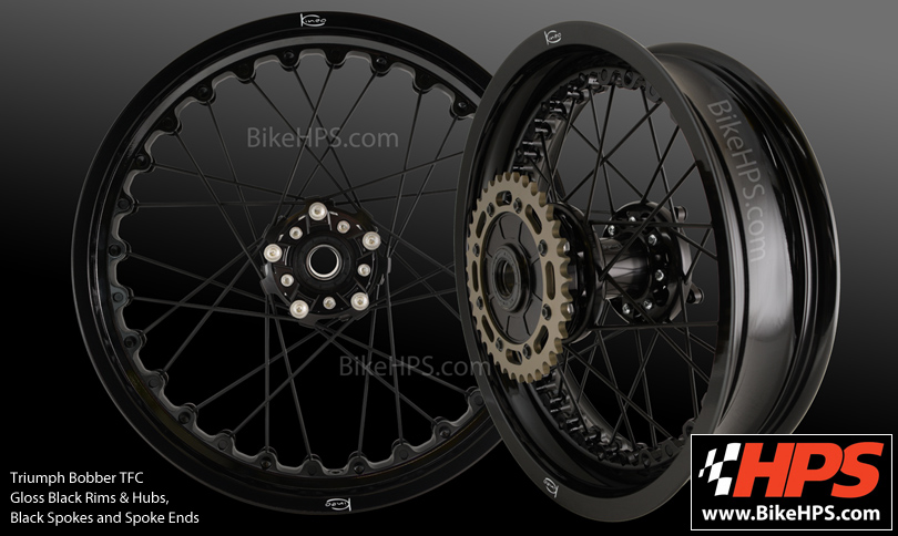 Kineo Wheels Triumph Bonneville Bobber TFC Gloss Black